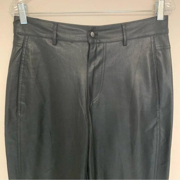 Zara Faux Leather High Waisted Pants Black M - Picture 13 of 15